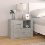 ZNTS Bedside Cabinet Concrete Grey 60x36x45 cm Engineered Wood 816740