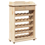 Wine Rack Natural 58 x 28 x 90 cm Solid Pine Wood 4012189
