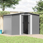 Garden Storage Shed Grey Metal 257x205x178 cm 42907