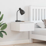 Bedside Table White 37 x 35 x 18.5 cm Solid pine wood 873483
