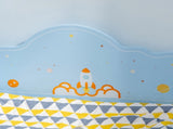 Space Themed Toddler Bed, Kids Bedroom Furniture, with Safety Rails - Blue T3398P422136