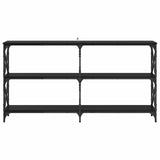 Console Table Black Oak 156 x 28 x 80.5 cm Engineered Wood 882786