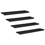 Stair Treads 4 pcs 120 x 25 x 2 cm Black Solid Beech Wood 3446249