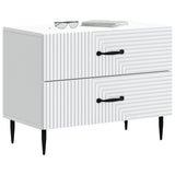 Bedside Cabinet White 62 x 34.5 x 47.5 cm Engineered Wood 894775
