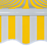 Folding Awning Manual Operated 400 cm Yellow/White 275574