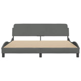 Bed Frame "Dover" Dark Grey 180x200 cm Super King Fabric 373334