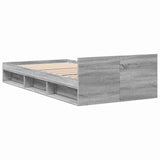 Bed Frame with Storage Grey Sonoma 80 x 200 cm Engineered Wood 3429601