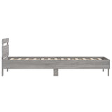Bed Frame without Mattress with LED Lights Grey Sonoma 100x200 cm 838713