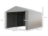 1.6 x 2.2m Garden Storage Shed Tent, with Accessories - Light Grey T3398P317789