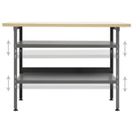 Workbench Grey 120x60x85 cm Steel 145344