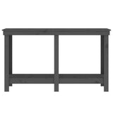 Work Bench Grey 140x50x80 cm Solid Wood Pine 822508