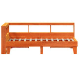 Bookcase Bed without Mattress Wax Brown 100x200cm Solid Wood Pine 3324546