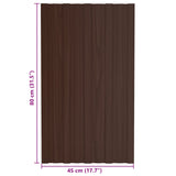 Roof Panel 12 pcs Brown 80 x 45 cm Galvanised steel 42047115