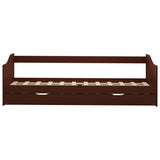 Pull-out Sofa Bed Frame without Mattress Dark Brown 90x200 cm 283152