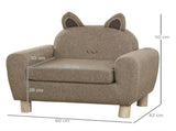 Kids Sofa Toddler Chair Children Armchair for Preschool Bedroom Playroom with Ear Modeling Wood T3398P347653