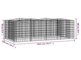 Arched Gabion Raised Bed 200x100x100 cm Galvanised Iron 153554
