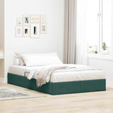 Storage Bed with Mattress Dark Green 120 x 200 cm Velvet 3370091