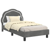 Children's Bed Frame with Headboard Dark Grey 80 x 160 cm 42010902