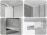 Bathroom Cabinet Set 5 pcs Concrete Grey 43 x 11.5 x 60.5 cm 3407354