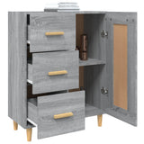 Sideboard Grey Sonoma 69.5x34x90 cm Engineered Wood 817370