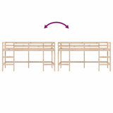 Kids' Loft Bed without Mattress with Ladder 90x190 cm Single 835901