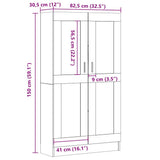 Book Cabinet Artisan oak Engineered wood Tall 3345216