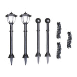 ZNTS Solar Lights 4 pcs with Chain Fence and Poles 277119