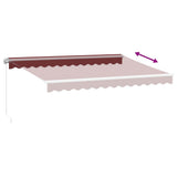 Manual Retractable Awning Burgundy 350x250 cm 3215226