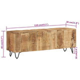 TV Cabinet 110x30x40 cm Solid Wood Mango 337843