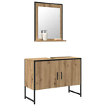 Bathroom Furniture Set with Storage 2 pcs Brown 80 x 33 x 60 cm 3334332