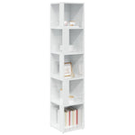 ZNTS Corner Cabinet High Gloss White 33x33x164.5 cm Engineered Wood 809050