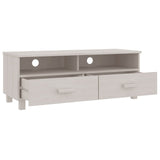 TV Cabinet HAMAR White 106x40x40 cm Solid Wood Pine 340469