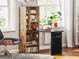 Folding Desk with Blackboard Multi-function Computer Office Workstation Side Shelf for Home Office, T3398P343631