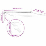 Awning Frame White 350 x 250 cm Aluminium 142575
