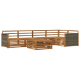 Outdoor Sofa Set 6 pcs Natural Solid Acacia Wood 3383377