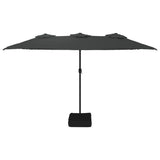 Garden Parasol Anthracite Polyester Double-head Foldable 362947