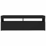TV Cabinet with LED Lights Black 120x35x40 cm 804374