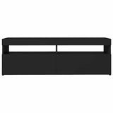 TV Cabinet with LED Lights Black 120x35x40 cm 804374