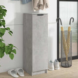 Shoe Cabinet Concrete Grey 30x35x100 cm Engineered Wood 811434
