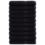 Premium Sauna Towels SOLUND 10 pcs Black 80x200 cm 600 gsm 137436