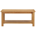 ZNTS Coffee Table 90x45x40 cm Solid Oak Wood 289194