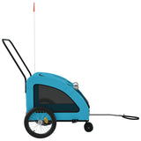 Pet Bike Trailer Blue Oxford Fabric and Iron 93988