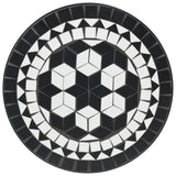 Mosaic Bistro Table Black and White 50x70 cm Ceramic 4003400