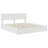 Storage Bed with Headboard White 180 x 200 cm Engineered Wood 3412248