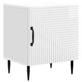 Bedside Cabinet High Gloss White 43 x 34.5 x 50 cm 894803