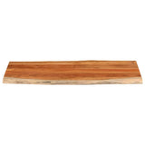 Table Top 140x60x3.8 cm Rectangular Solid Wood Acacia Live Edge 370649