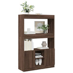 Highboard Brown Oak 92x33x140 cm Engineered Wood 3309615