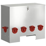 Chicken Feeder Silver 60.5 x 29 x 51 cm Galvanised Steel 874650