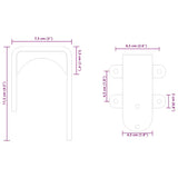 Barn Door Bypass Brackets 4 pcs for Round Rails Stainless Steel 4009761
