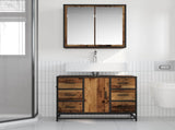 Bathroom Furniture Set with Door 2 pcs Old Wood Engineered Wood 3402429